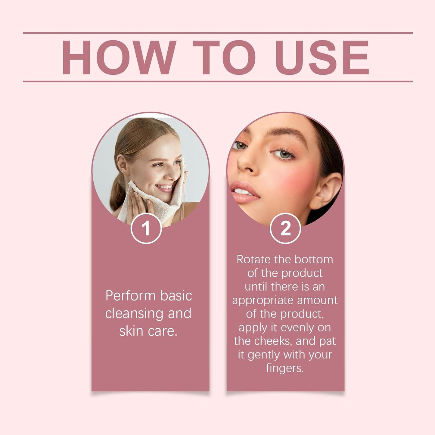 Liquid Blush for Cheeks, Blush Beauty Stick With Soft Cushion Applicator For Radiant, Flushed Cheeks, Infused With Squalane, Vegan & Cruelty-free， Pink