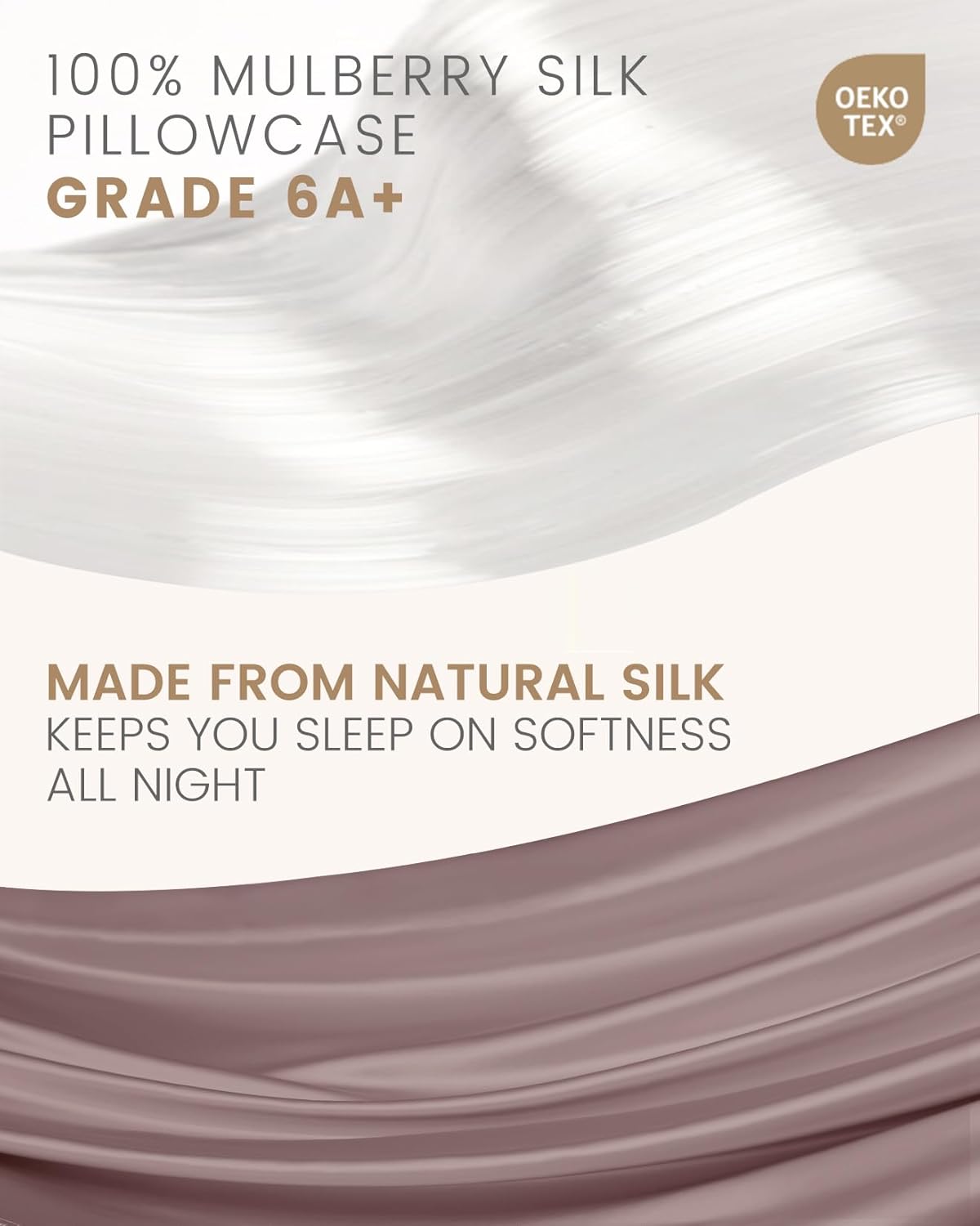 THXSILK Set of 2 100% Mulberry Silk Pillowcase for Hair and Skin, Grade 6A+ Mulberry Silk Pillow Cases Ultra-Soft, Hypoallergenic Pillow Case Cover with Zipper (California King 20"x40", Purple)