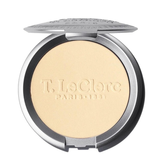 T.LeClerc Rice Compact Powder – Anti-Aging Pressed Powder with Brown Rice Ferment – Long-Lasting Natural Matte Finish – Moisturizing | Non-Comedogenic Face Powder (BANANE, 9G)
