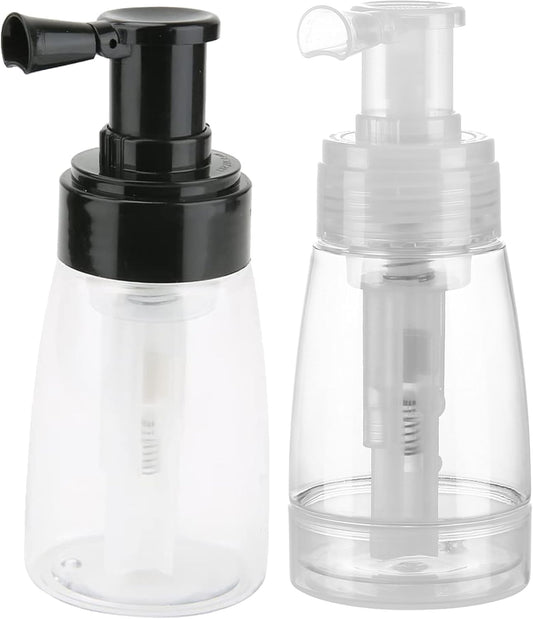 Aethland Powder Spray Bottle for Dry Shampoo, 2pcs Talc and Powder Applying Bottle, Refillable Hair Fiber Applicator for Hair Salon, Cleaning, Plants, Misting & Skin Care (180ml+180ml)
