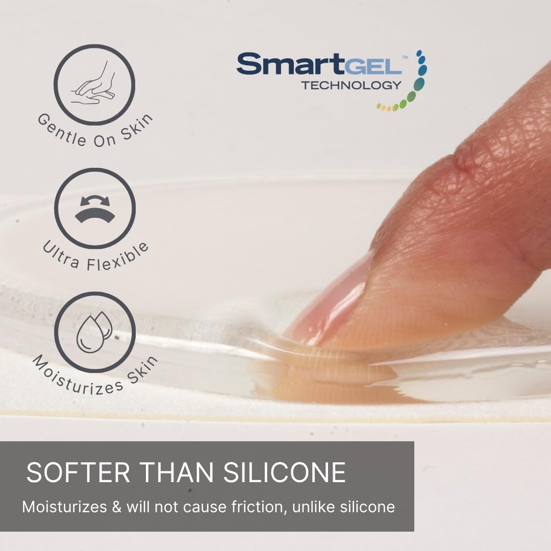 NatraCure Gel Corn Pads with Moisturizing SmartGel Technology - Reusable Tubing Sleeves Protect and Cushion Corns, Blisters, Plantar Warts, Pressure Sores, Calluses on Feet, Toes, Fingers – 24 Pack