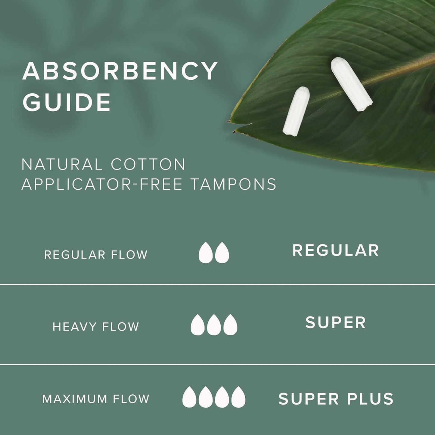 Veeda 100% Natural Cotton Tampons Super Absorbency - Non-Applicator Tampons with Leak Proof Protection - Unscented, Chlorine & Toxin Free - 320 Count