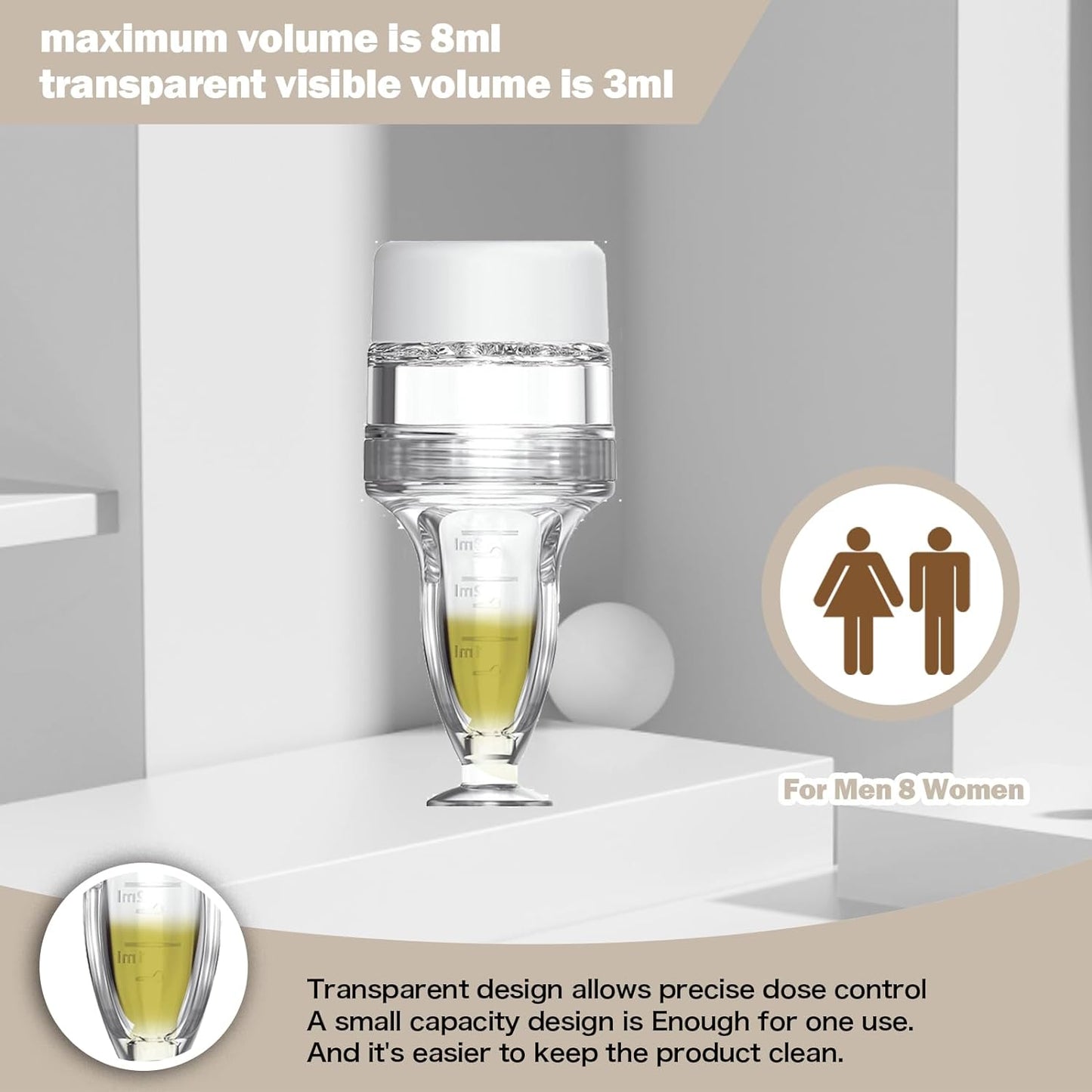 Scalp Applicator Comb,Minoxidil Applicator tool,Hair Oil Essential Serum Liquid Massager for Hair Growth, Follicle Care Treat hair Loss Thinning (Transparent)