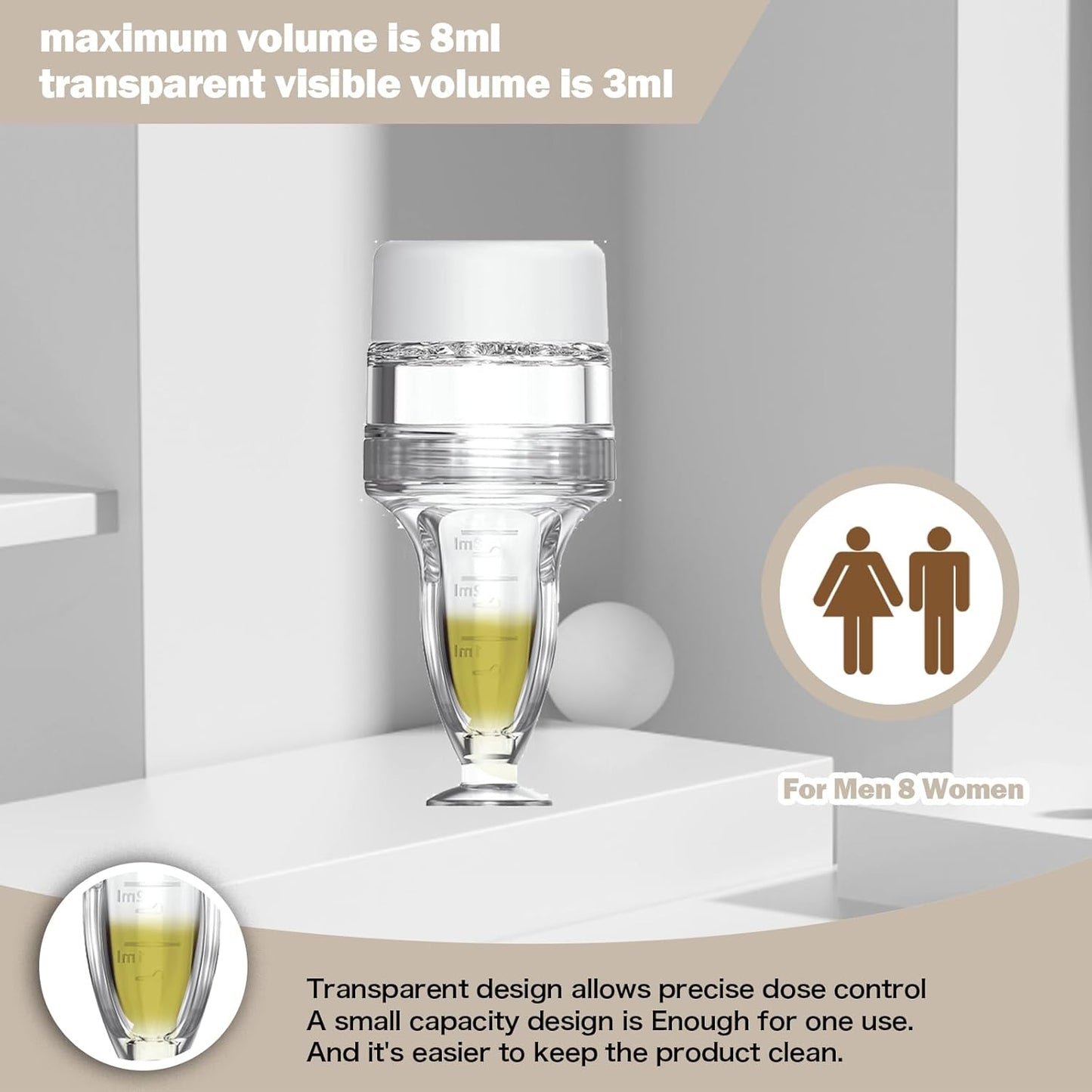 Scalp Massager Comb and Minoxidil Applicator Bottle for Hair Growth, Follicle Care and Thinning Hair Loss Treatment (White)