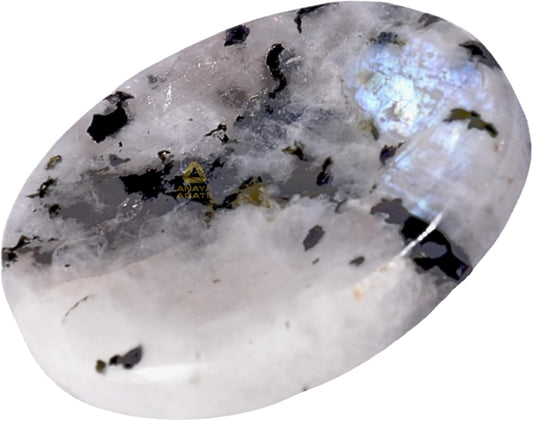 Rainbow Moonstone Worry Stones – Crystal Thumb Worry Stone for Anguish, Stress – Relaxing and Soothing Balance Stones for Meditation, Stress Relief – Healing Stones and Crystals for Men and Women