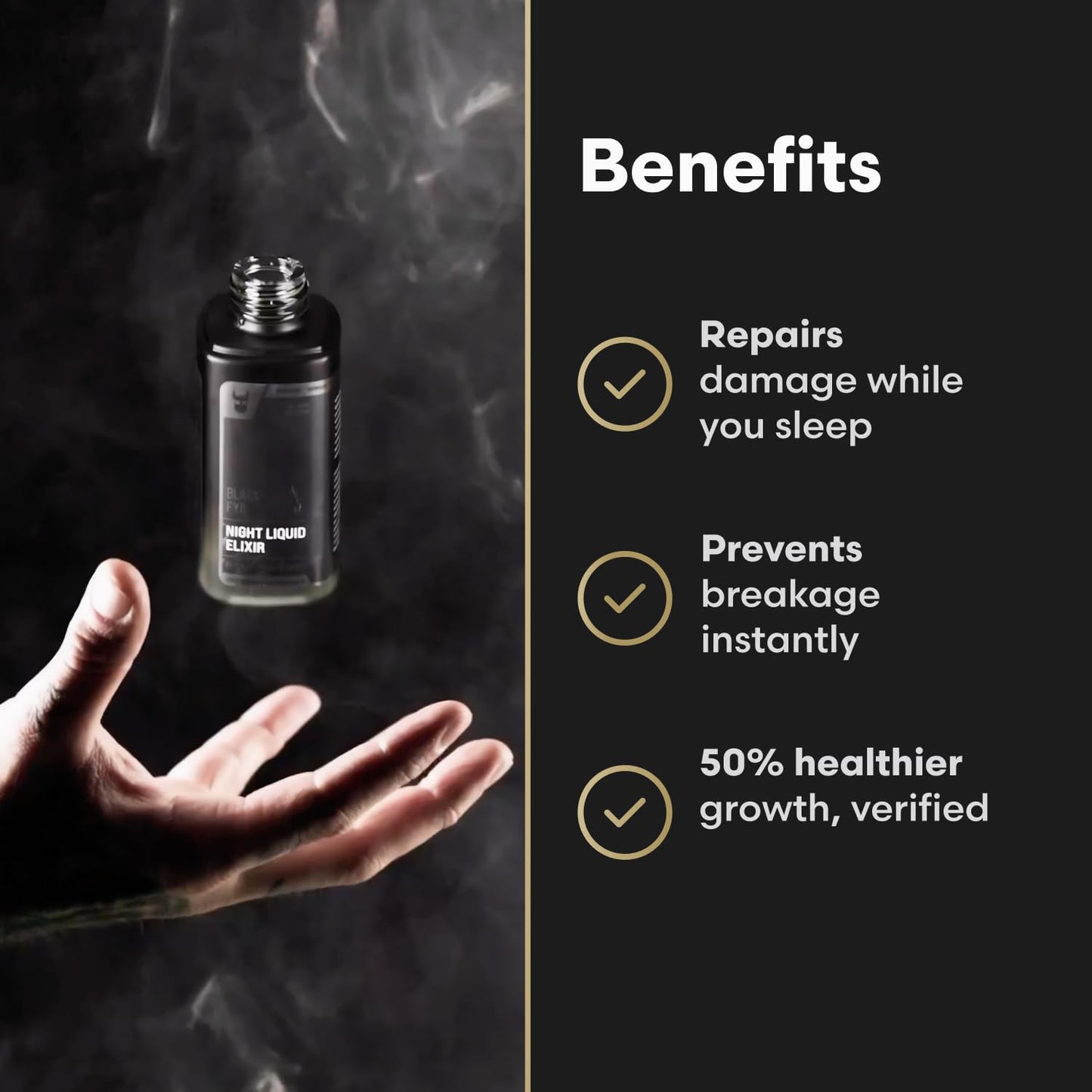 The Beard Struggle Night Liquid Elixir Beard Oil - Platinum Collection - Surtr's Fury (1 Fl oz) - Beard Oil for Men - Natural Blend for Softens, Moisturizing, & Healthier Beard Growth