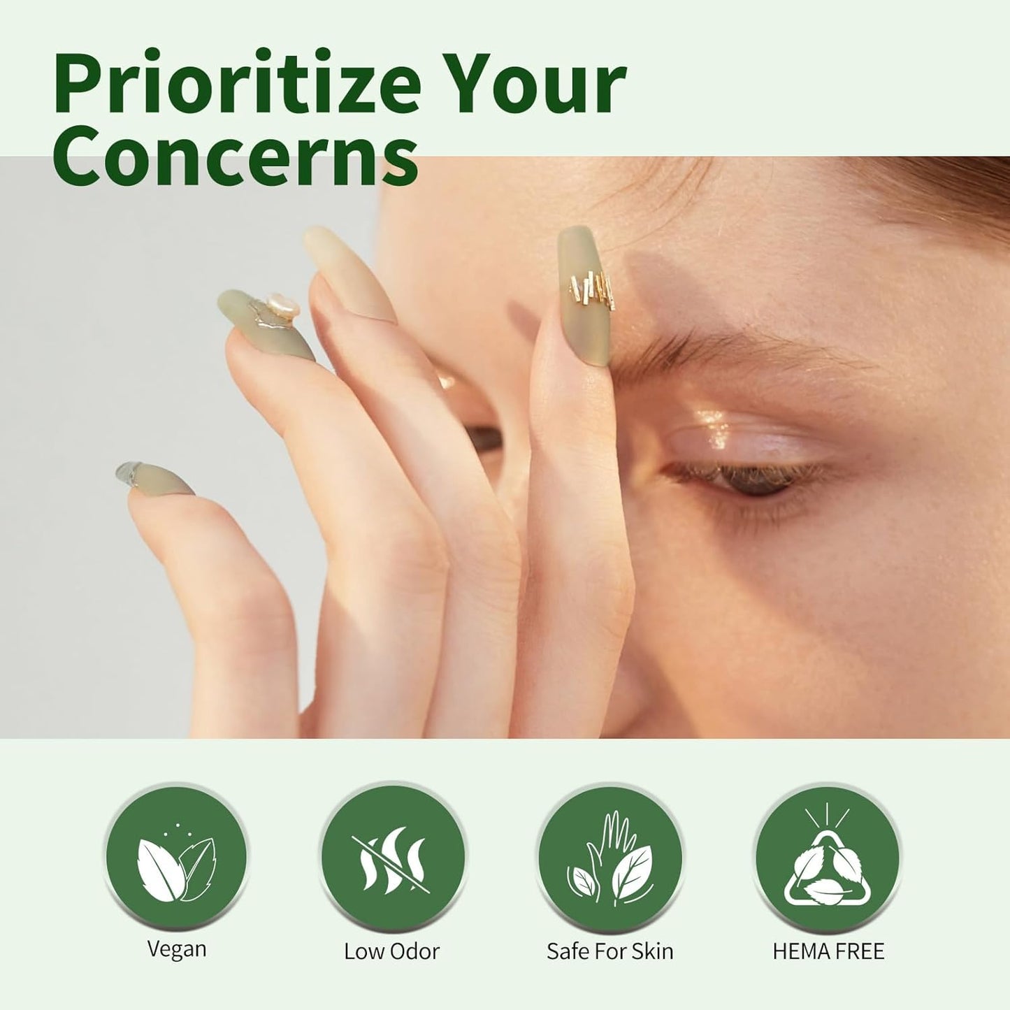 CANNI 6Pcs 9ml Emerald Green Gel Nail Polish Set- Dark Sage Forest Green Gel Polish Kit Lime Olive Forest Colors DIY at Home Salon Christmas New Year's Gifts for Girls