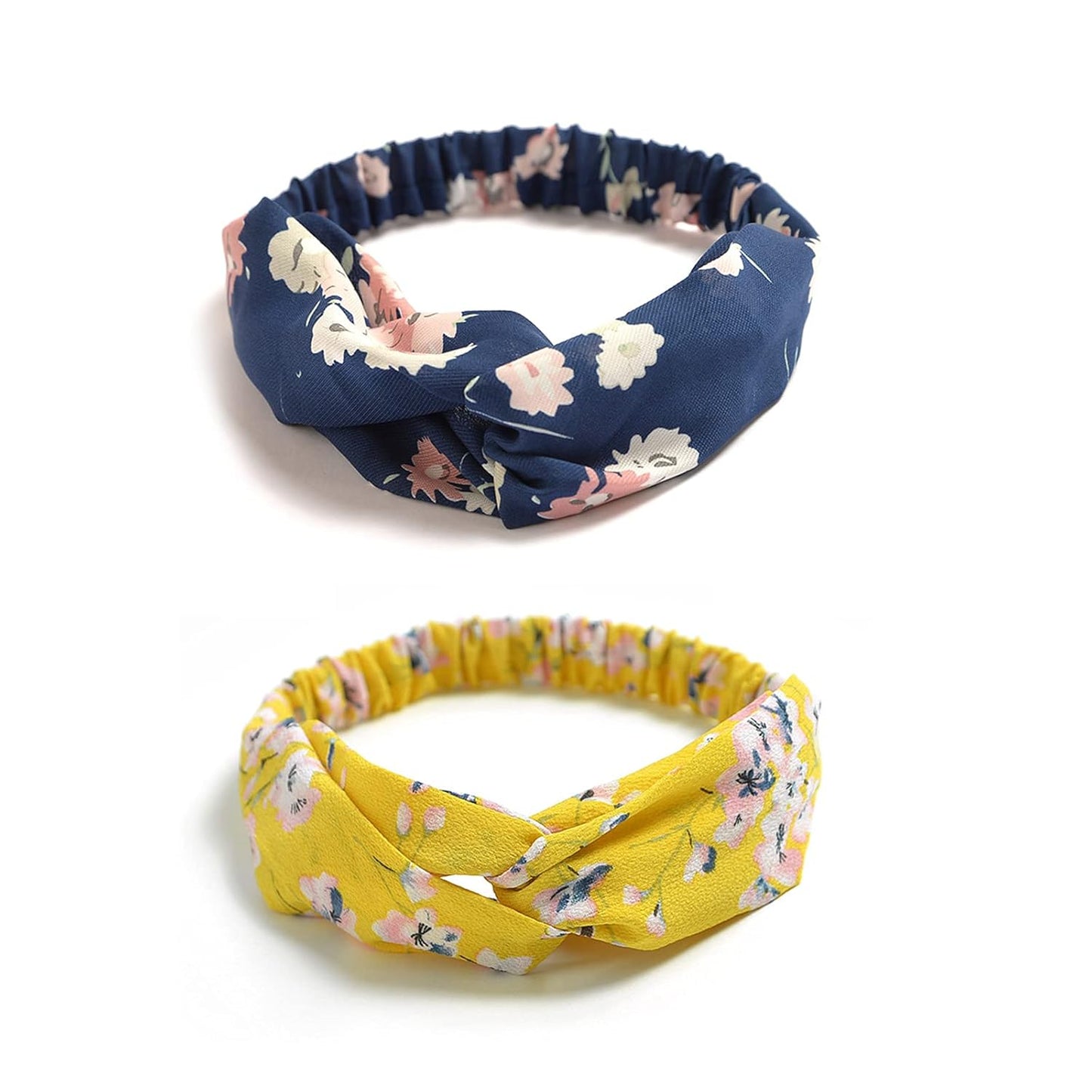 DRESHOW 10 Pack Boho Headbands for Women Vintage Cross Elastic Head Wrap Hair Accessories