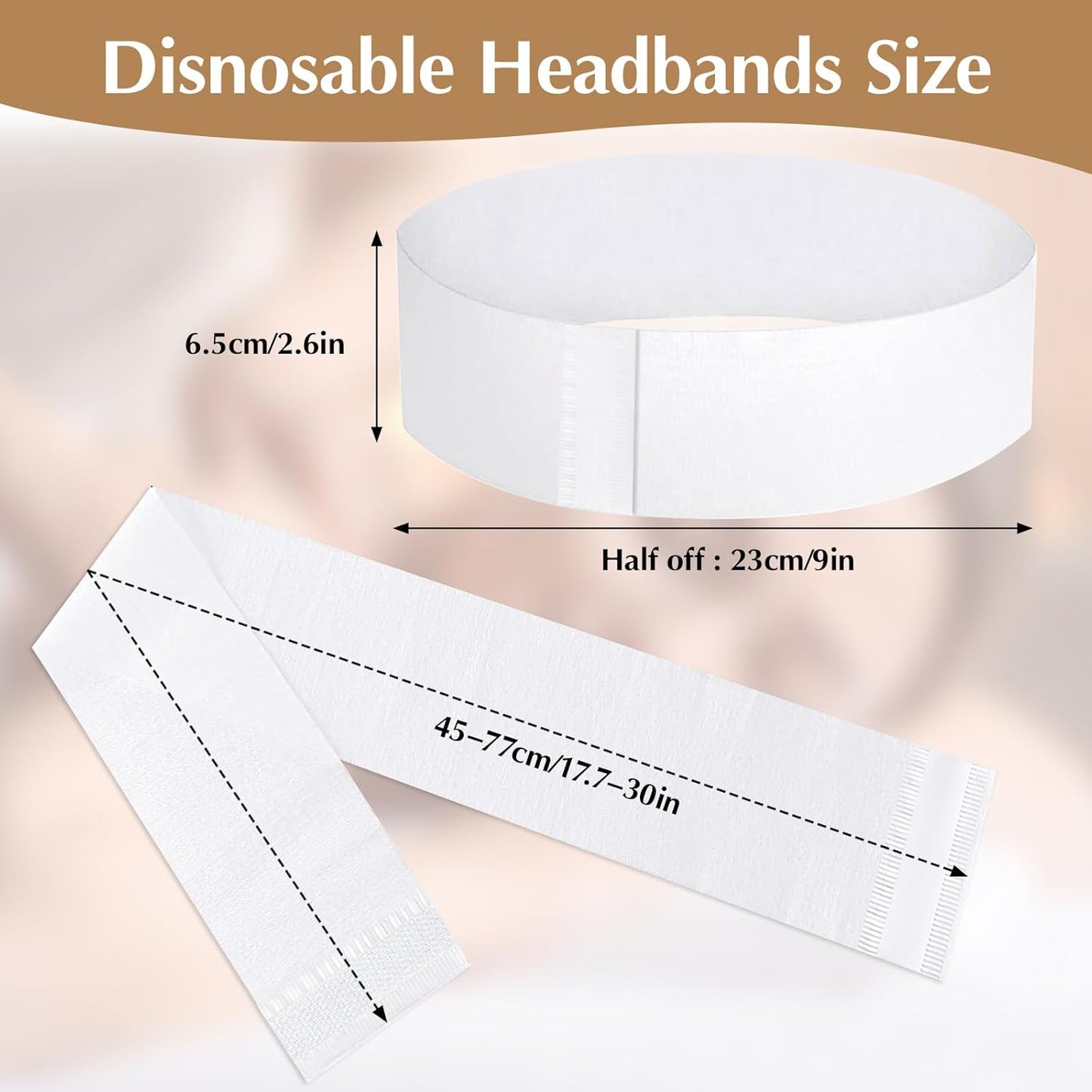 150 PCS Disposable Hairband for Women, Non-woven Fabric Spa Headband for Makeup, Travel, Securing Hair during Facial