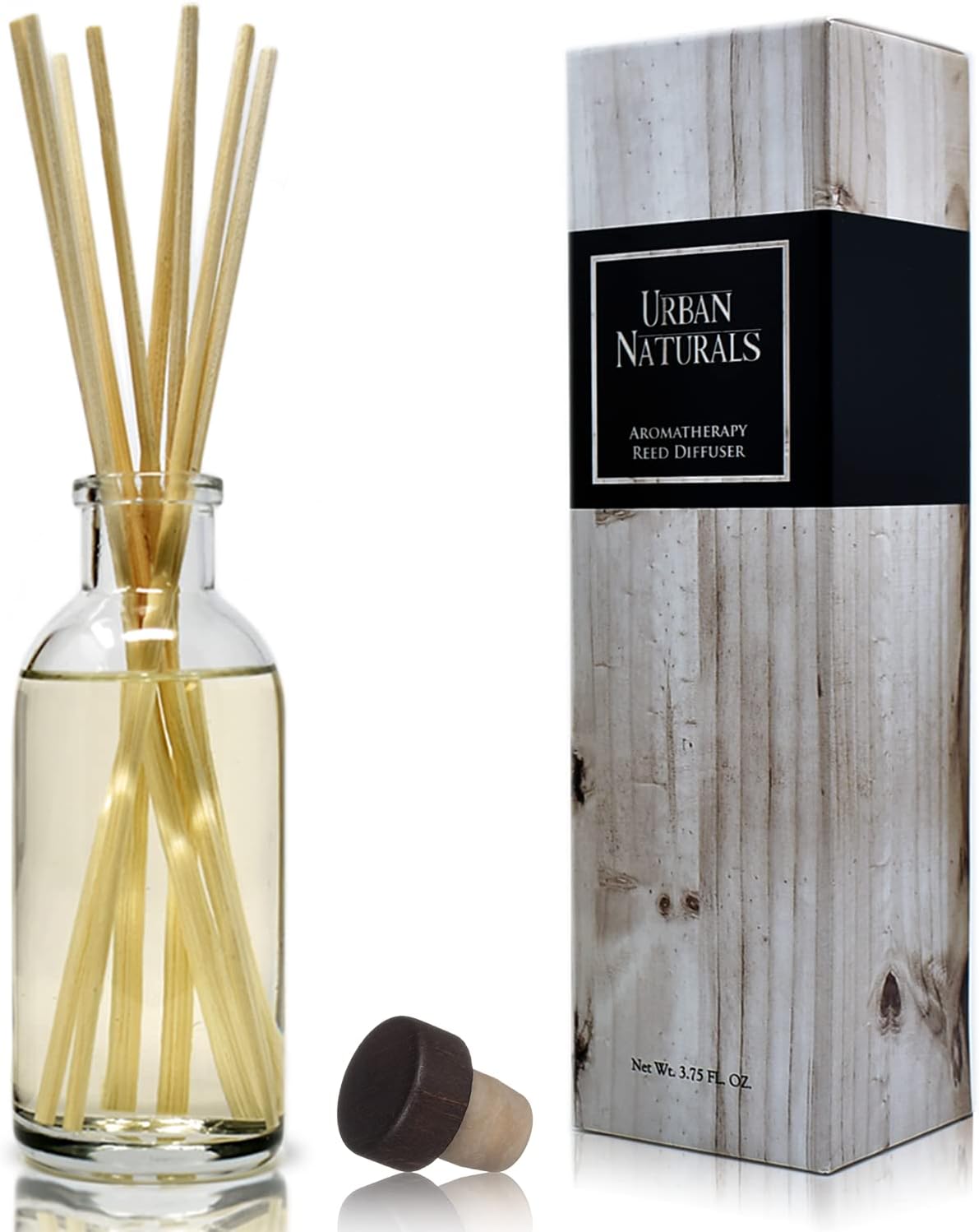 Urban Naturals Vanilla Bean Scented Oil Reed Diffuser Gift Set | Vanilla Cream, Amber & Sweet Tonka Bean | Made in The USA