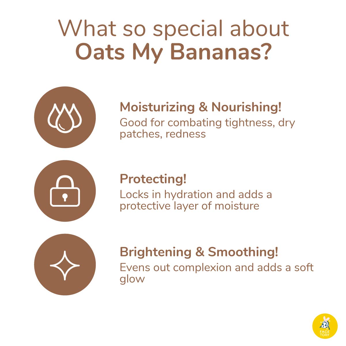 FACETORY K Beauty Face Mask Skin Care - OATS MY BANANAS CALMING Sheet Mask with Oat Extract | Milky Essence Soothes & Moisturizes (10 Pack)