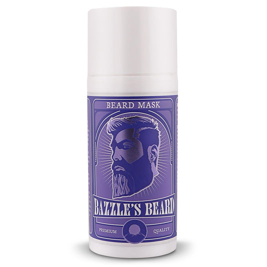 Bazzle's Beard Mask – Hydrating & Strengthening Mustache Conditioner Infused with Avocado Oil, Rejuvenating Beard Balm with Biotin for Hair Growth & Repair for Men, Facial Hair & Mustache Growth Balm