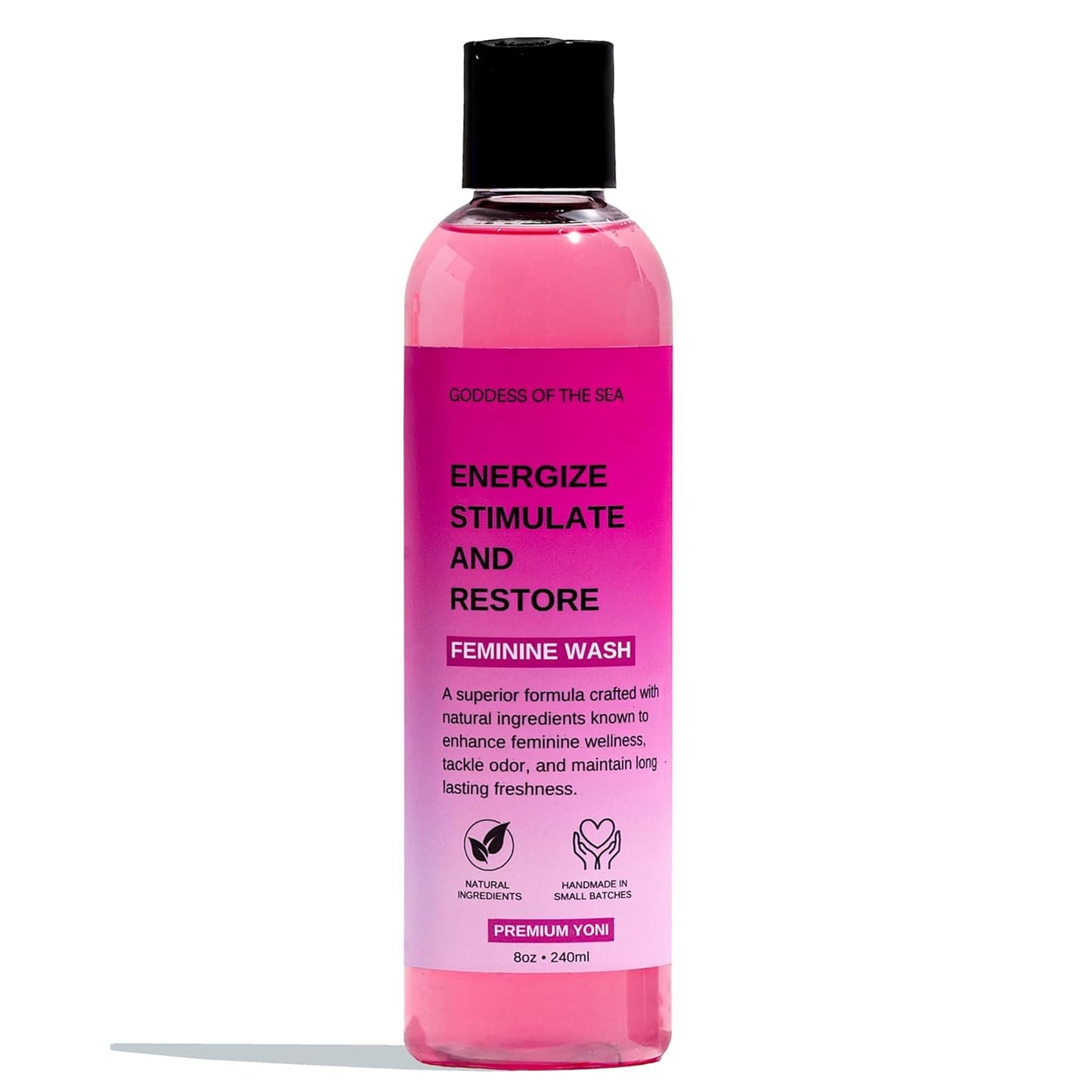 Premium Yoni Feminine Wash – pH Balance Minty Feminine Wash – Natural Ingredients Feminine Care Daily Wash Great for Odor, Discharge, Dryness, BV – 8oz Bottle