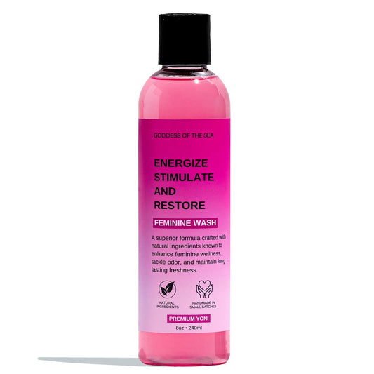 Premium Yoni Feminine Wash – pH Balance Minty Feminine Wash – Natural Ingredients Feminine Care Daily Wash Great for Odor, Discharge, Dryness, BV – 8oz Bottle