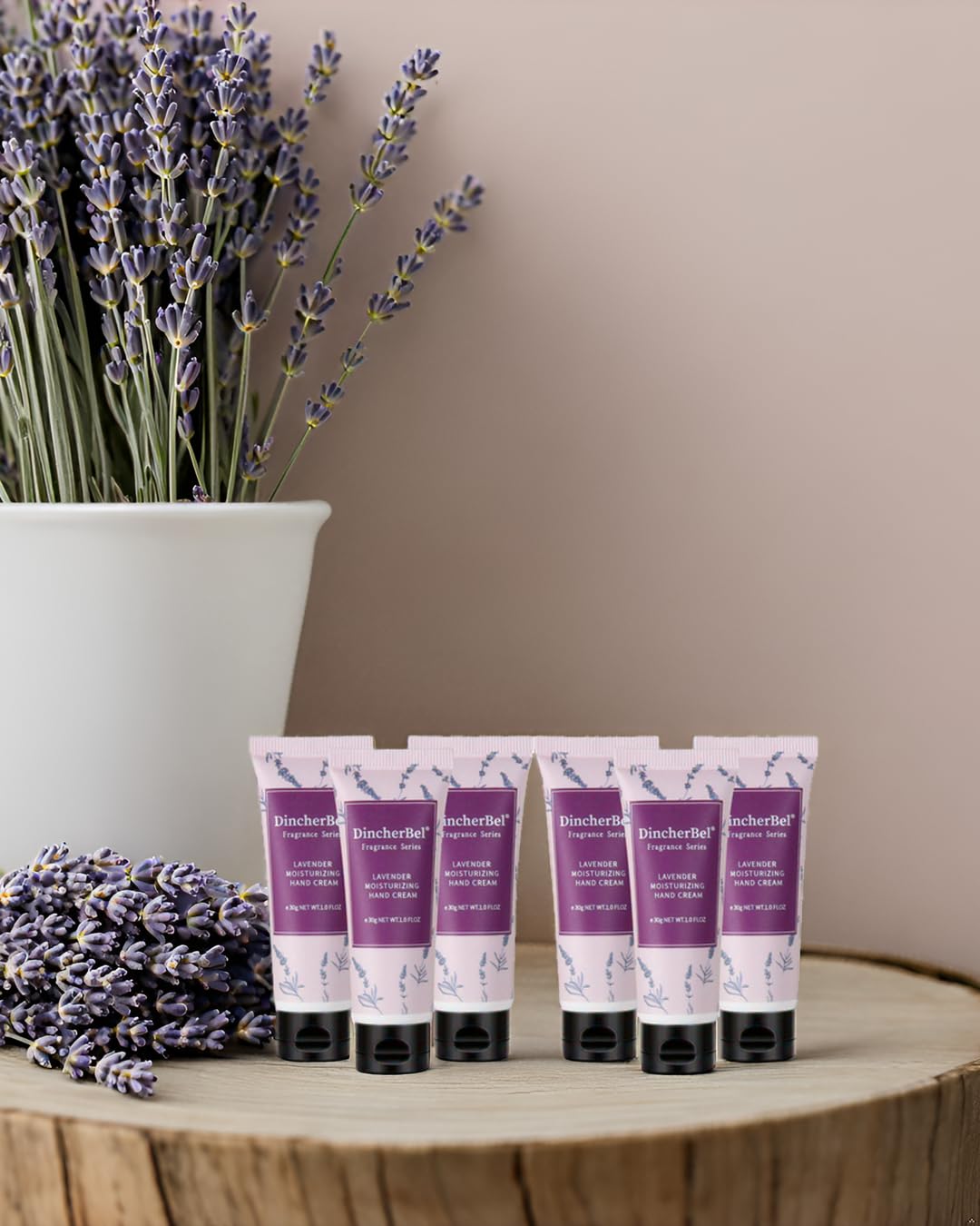 DincherBel 100 Pack Lavender Moisturizing Hand Cream Set - Travel Size Non-Greasy Hand Lotion Set for Dry Skin, Instant Moisturizing Hand Cream for Women, 1.0 oz/30 ml