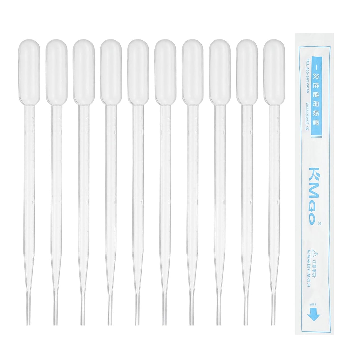 PATIKIL 2ml Pipettes Dropper, 24pcs Plastic Pipettes Disposable Pipette Transfer Pipette Calibrated Plastic Eye Dropper with Scale for Science Laboratory Resin DIY Crafts Makeup Oil