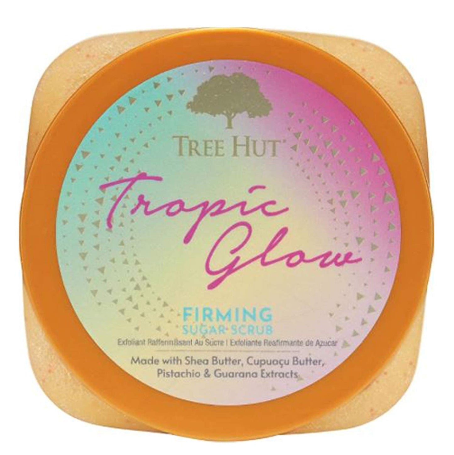 Tree Hut Tropic Glow Shea Sugar Scrub, Exfoliates and Smooths for Soft, Radiant Glow, Warm Scent with Almond, Golden Amber, and Sandalwood, 18 oz