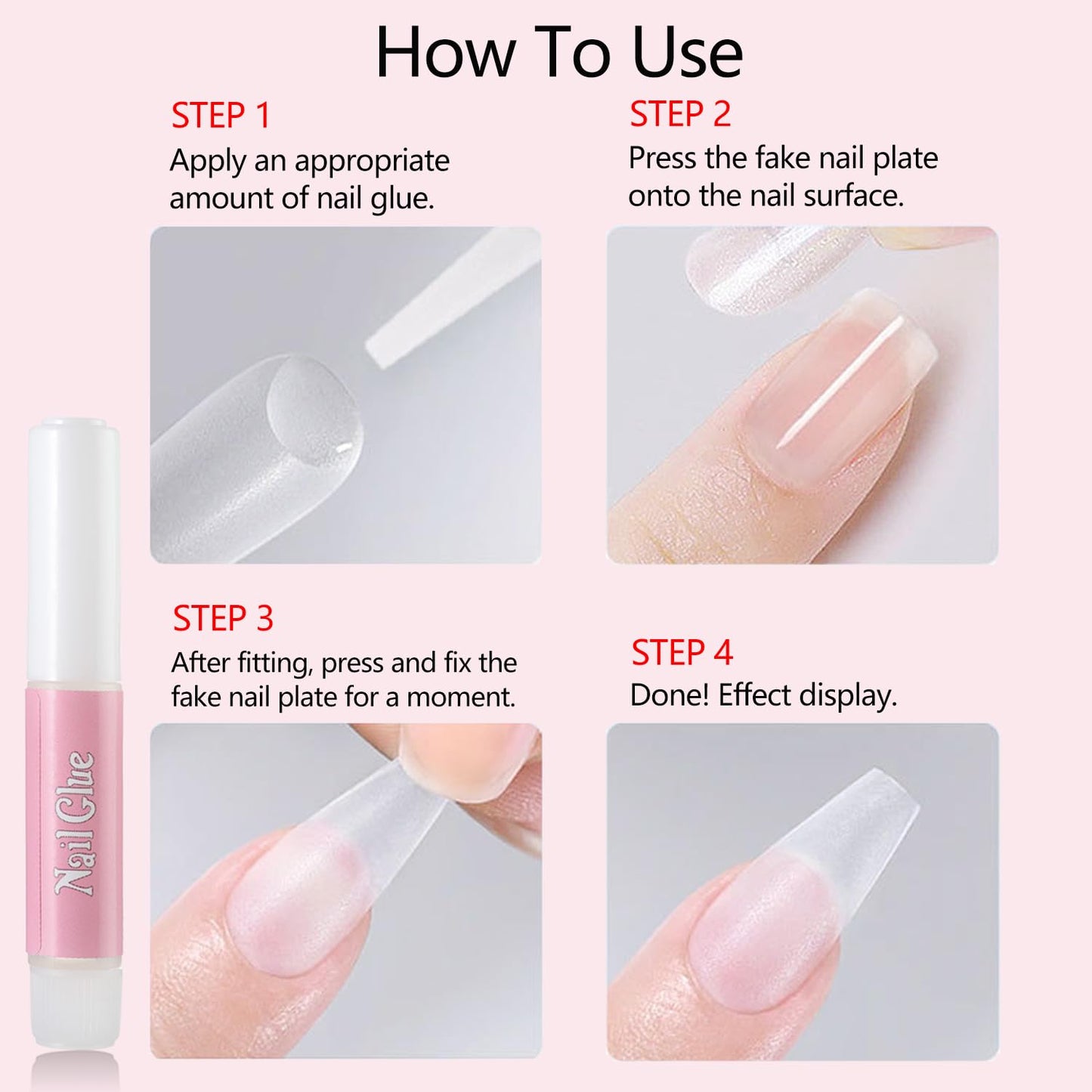 Nail Glue,Super Strong & Long-Lasting Nail Glue for Broken Acrylic Nails Press on Nails,Professional Ultra Quick Adhesive for Nail Art Supplies,0.07OZ/PCS(80PCS)