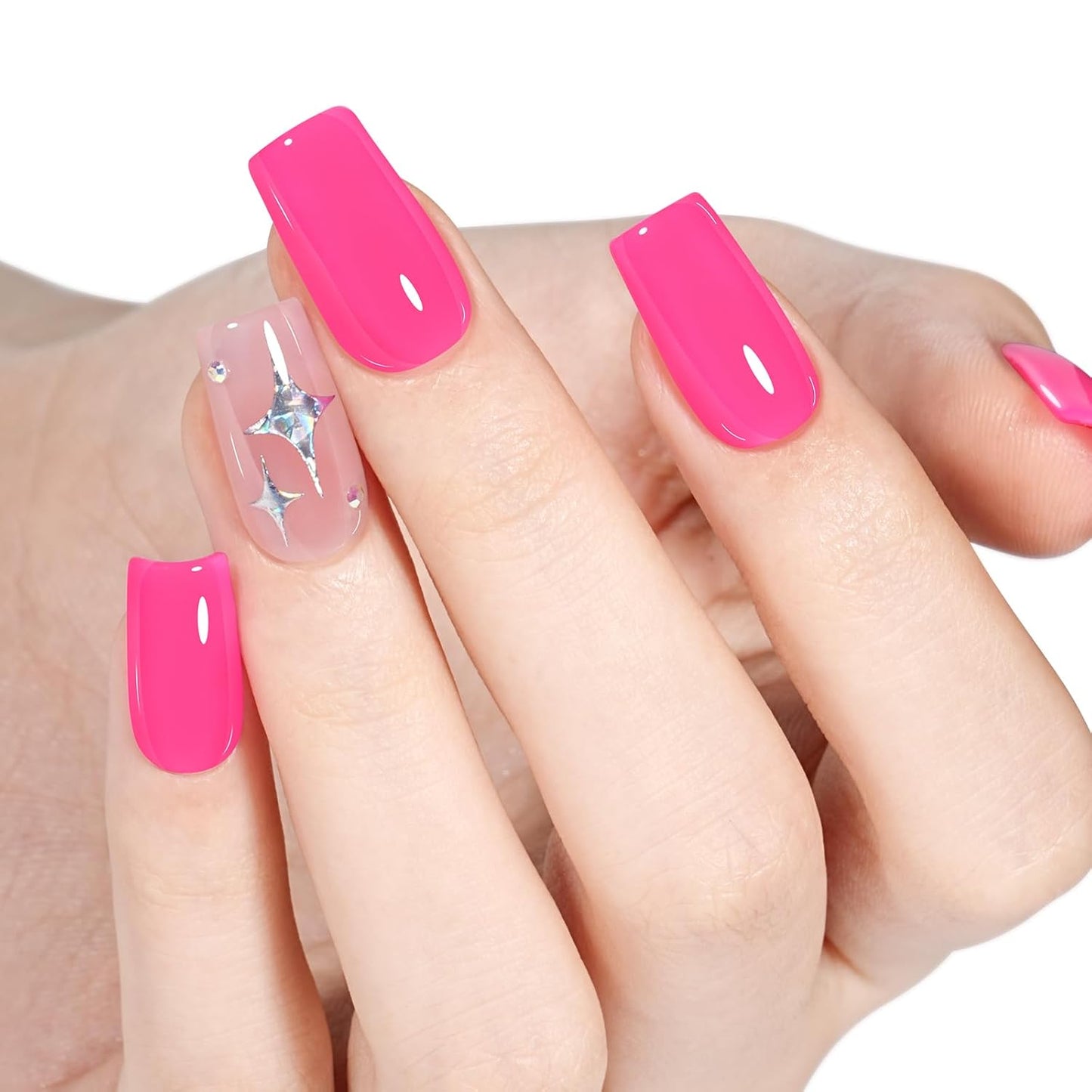 AILLSA Hot Pink Gel Nail Polish Neon Pink Gel Polish Pastel Bright Pink Nail Polish Macaron Spring Summer Colors Soak Off U V for French Nail Manicure Salon DIY & Holiday Gifts 0.5 Fl Oz GB79