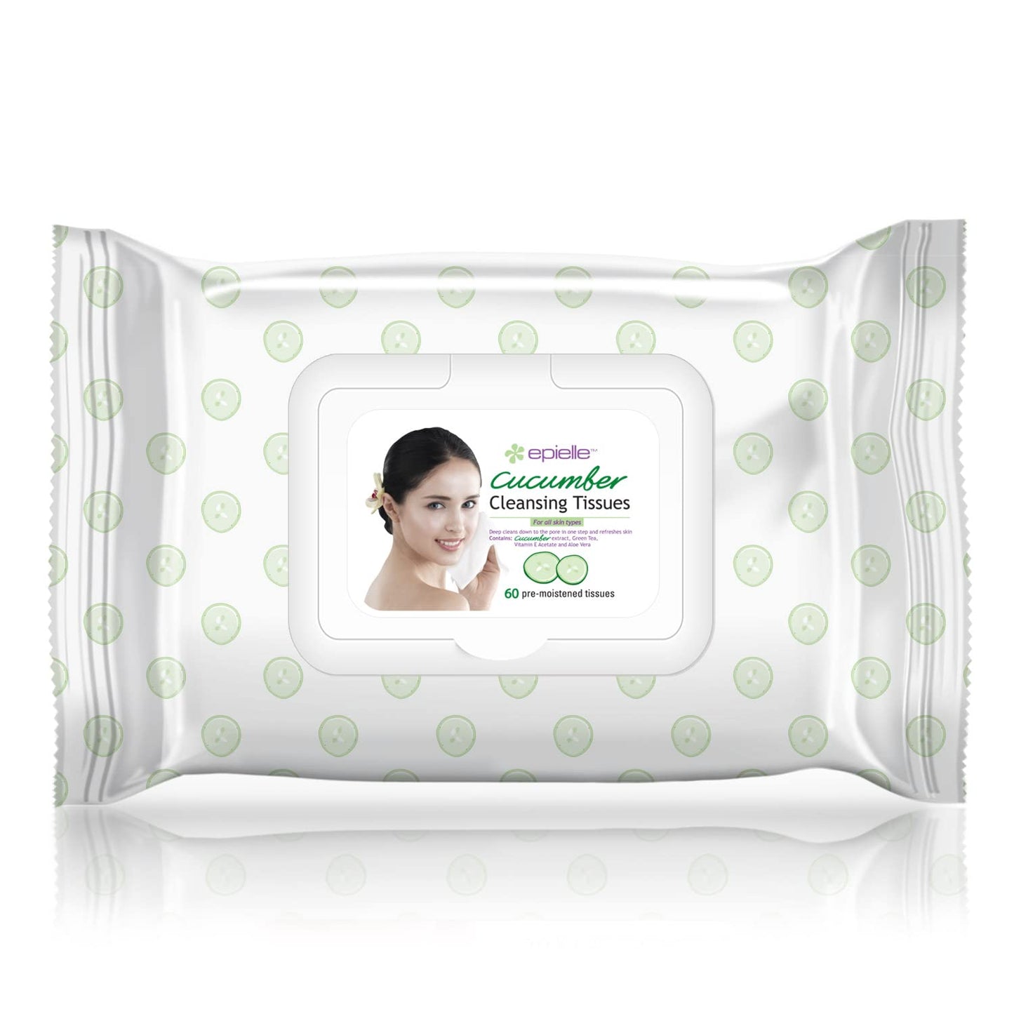 Epielle Makeup Remover Wipes, Remove Dirt, Oil, Waterproof Mascara, Gentle Daily Facial Cleanser Towelettes with Collagen, Cucumber, Aloe Vera & Argan Oil, Vegan & Cruelty-Free, 60 Count (Pack of 4)