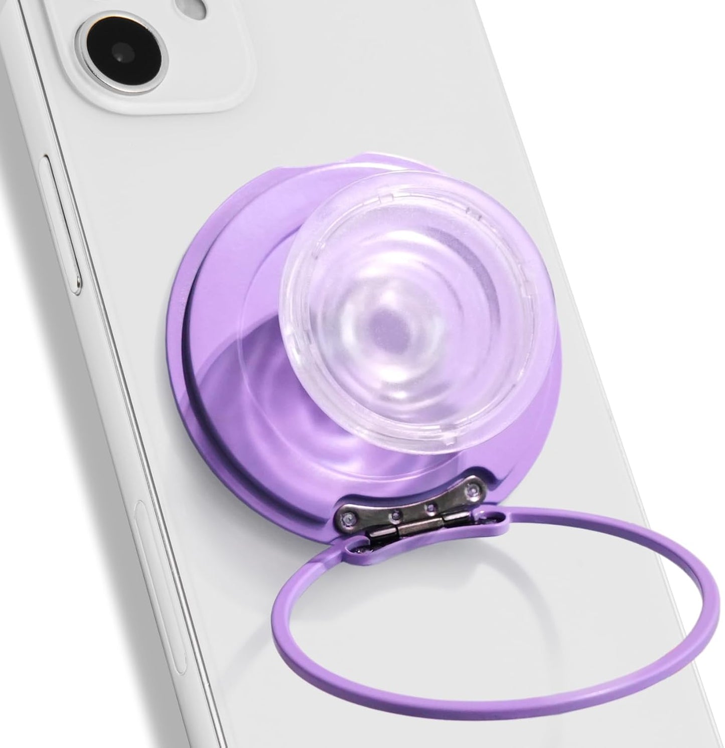 Compatible with Magsafe Ultra-Thin Collapsible Phone Grip – Sleek Magnetic Phone Holder for iPhone & Android, 360 Rotation, Wireless Charger Compatible, Durable & Portable (Violet)