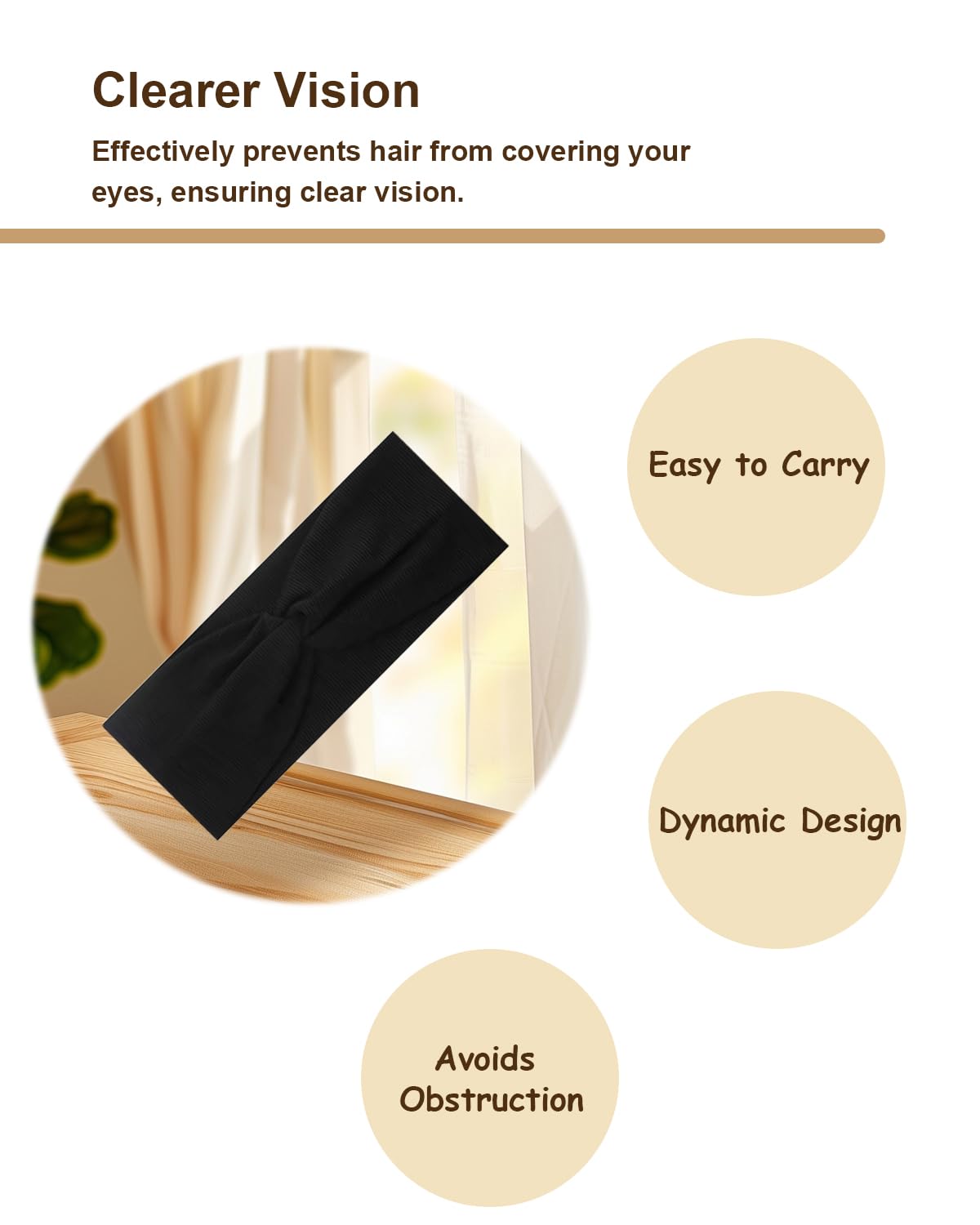 10 Pcs Wide Absorbent Sport Headbands for Women, Non-slip, Stretchy, Soft Cotton Twist Knotted Hair Bands for Daily Workout Yoga Running Sports, BD