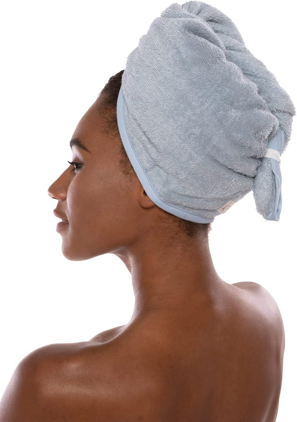 Texere Women's Bamboo Viscose Hair Towel (Tya, Blue Fog, U)
