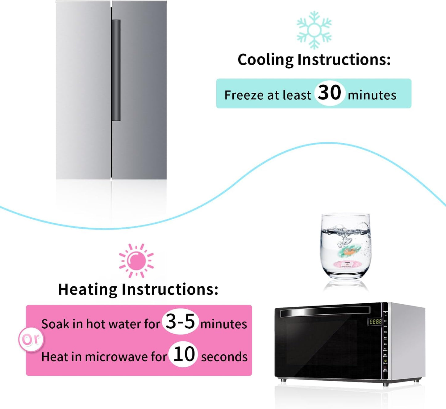 Gel Ice Pack Reusable, Cooling Eye Pads and Patches, Hot and Cold Eye Pads - Soothing, Revitalizing, Puffiness, Refresh, Relieves Stress, Relax, Relieves Puffiness and Tension(2 Sloths+2 Alpacas)