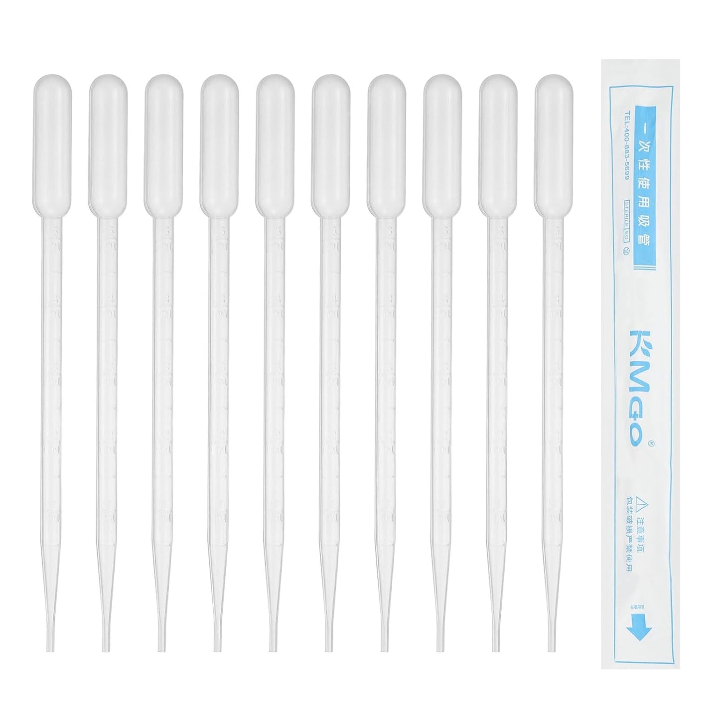 PATIKIL 5ml Pipettes Dropper, 24pcs Plastic Pipettes Disposable Pipette Transfer Pipette Calibrated Plastic Eye Dropper with Scale for Science Laboratory Resin DIY Crafts Makeup Oil