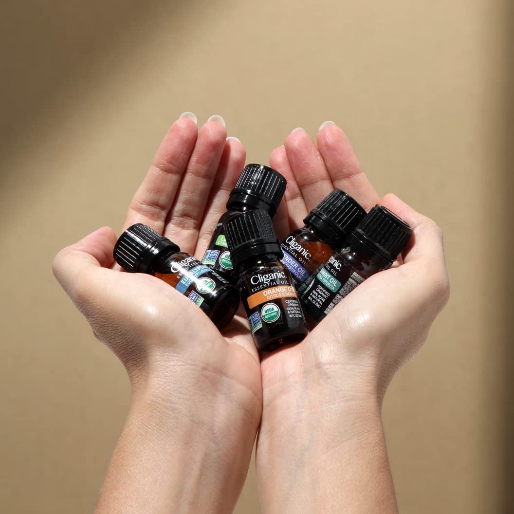 Cliganic Organic Peppermint Essential Oil, 100% Pure Natural Undiluted, for Aromatherapy | Non-GMO Verified (Packaging May Vary)