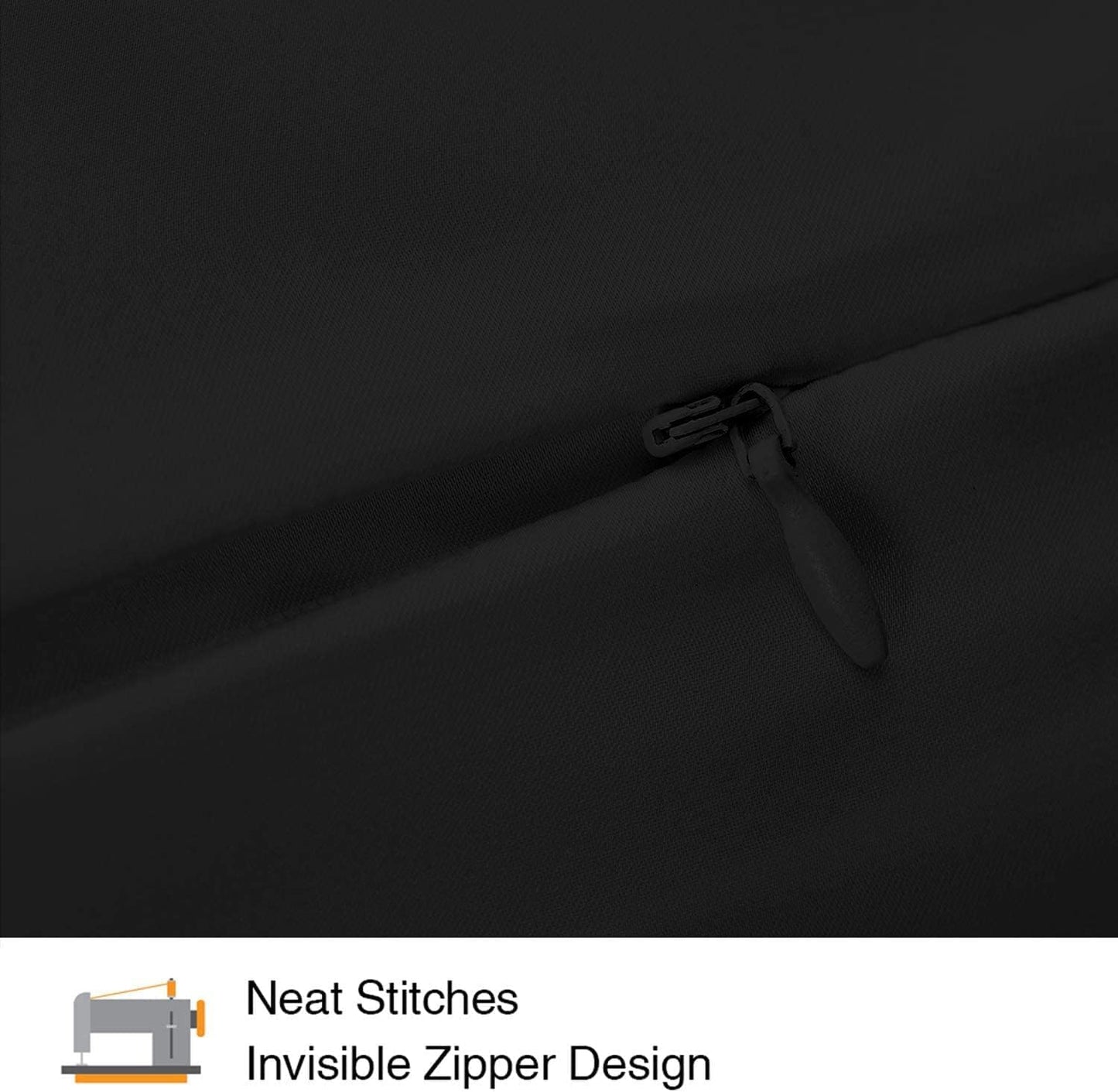 INSSL Silk Pillowcase for Women, Mulberry Silk Pillowcase for Hair and Skin and Stay Comfortable and Breathable During Sleep(Black,20"×36" King