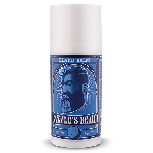 Bazzle's Beard Balm – Gentle Hold & Soft Texture Beard Growth Kit for Men Infused with Shea, Jojoba & Biotin for Healthy Hair Growth & Hydration, Ideal Mustache Care Product for Nourishing Facial Hair