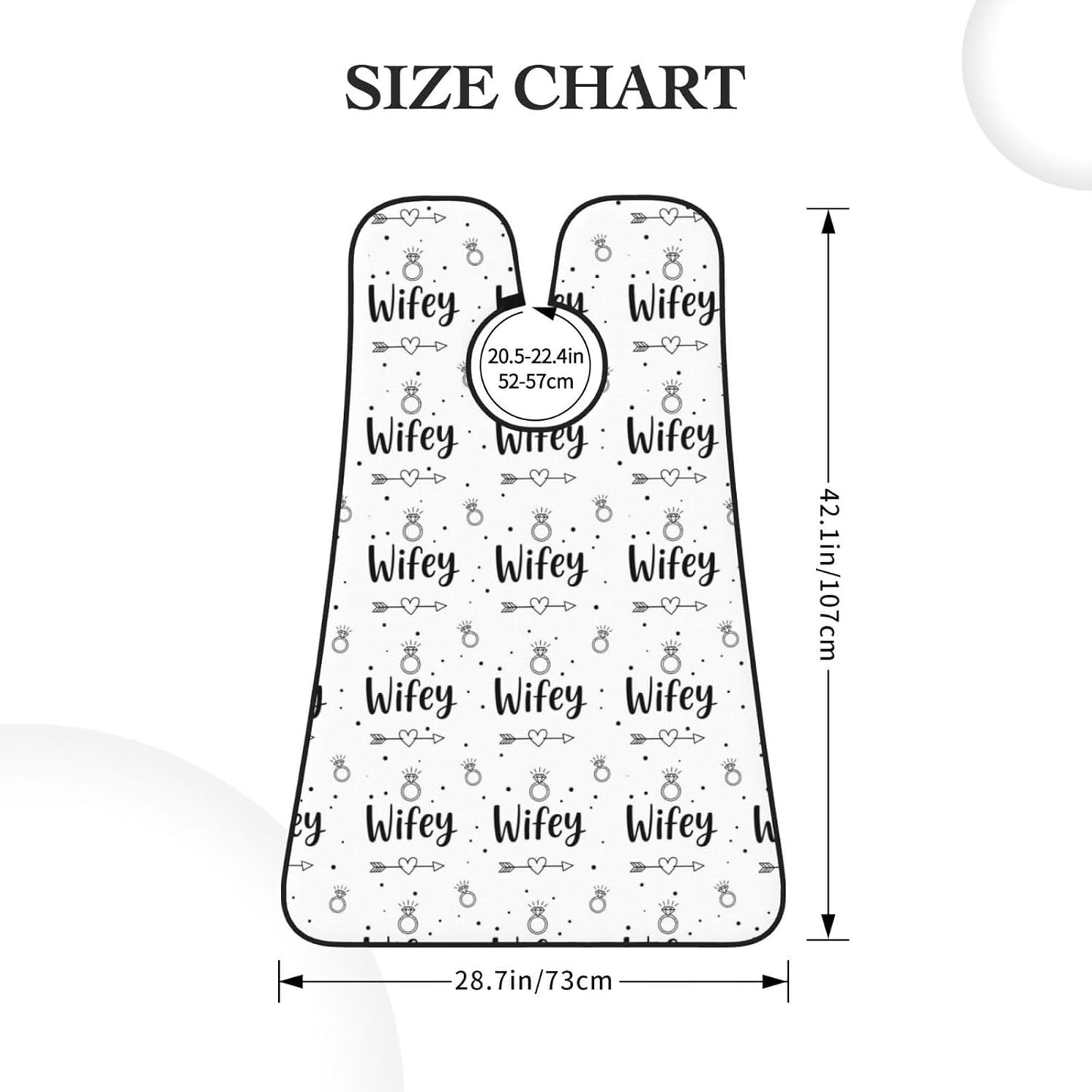 No-Slip Shaving Bib, Beard Grooming Apron with Strong Suction Cups, Diamond Bride Wifey