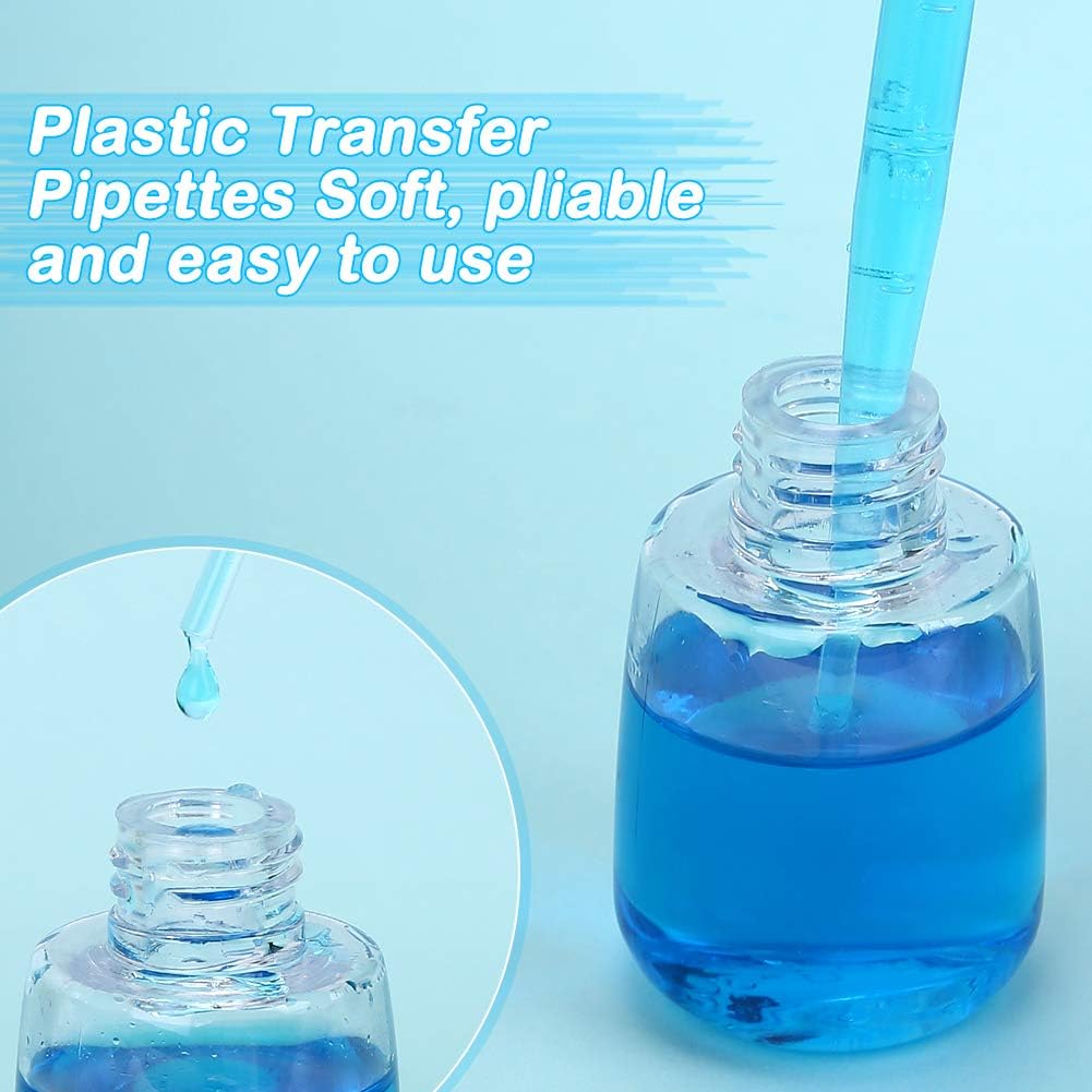 300PCS Transfer Pipettes - Plastic Disposable, 3ml Calibrated Pipette Dropper for and Science Laboratory