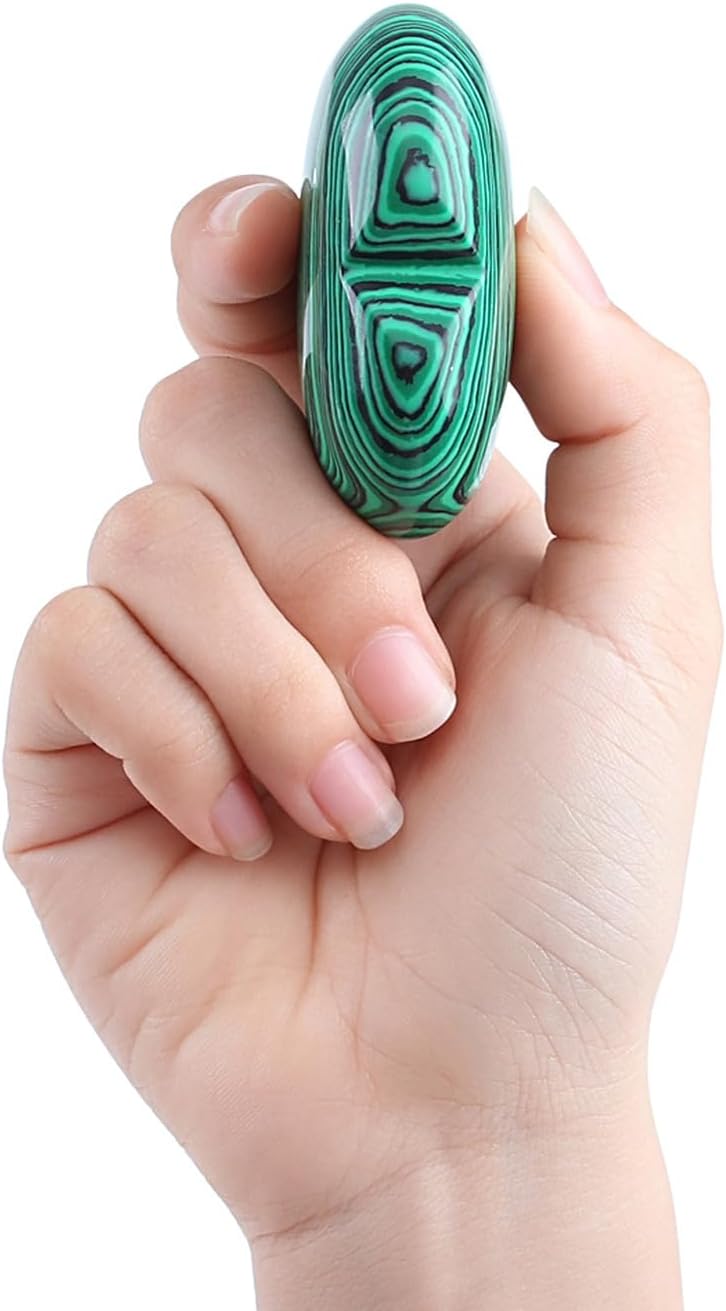 MAIBAOTA 60 mm Malachite Crystals Large Heart Stone Healing Crystals Heart Reiki Crystal Gemstone Polished Heart Shaped Rocks Meditation Mothers Day Crystal Gifts for Mom Her