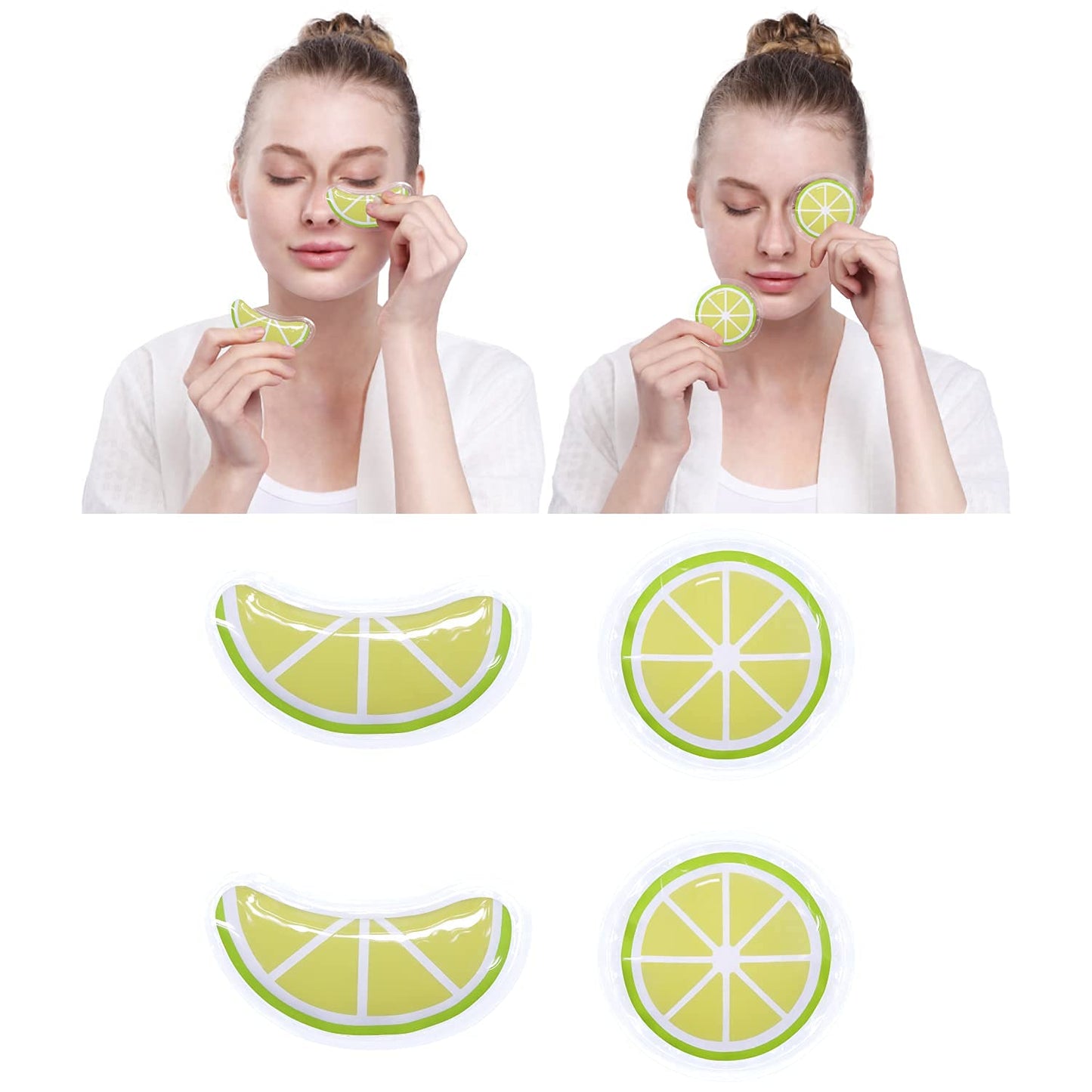 ZNÖCUETÖD Gel Ice Pack Reusable Cooling Eye Pads and Under Eye Patches,Eye Hot Cold Treatment Pack for Redness,Pain Relief and Eye Relax