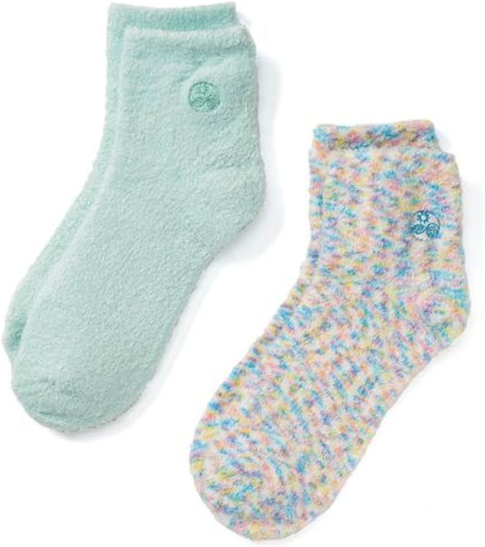 Earth Therapeutics Aloe Socks, 2 Pair Per Package (1 Pair Multi-colored, One Pair Aqua) by Earth Therapeutics