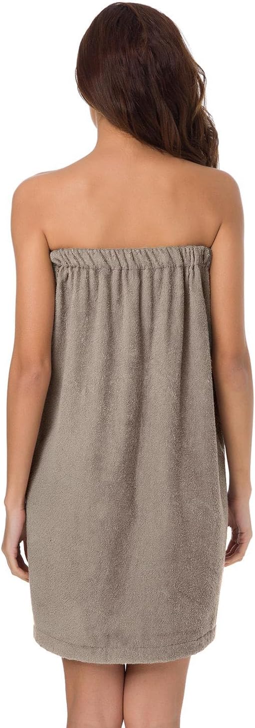 SIORO Women Bath Towel Wrap Robe, Soft Cotton Terry Spa Cloth, Plush Adjustable Closure for Shower, Travel, Pool, Gym