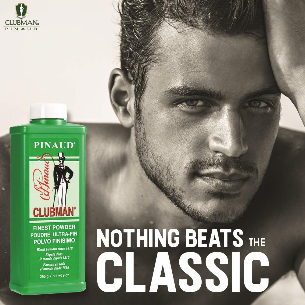 Clubman Pinaud Finest Powder, Classic White Powder for Men, Protection Against Sweat and Body Odor, 9 oz x 3 Packs