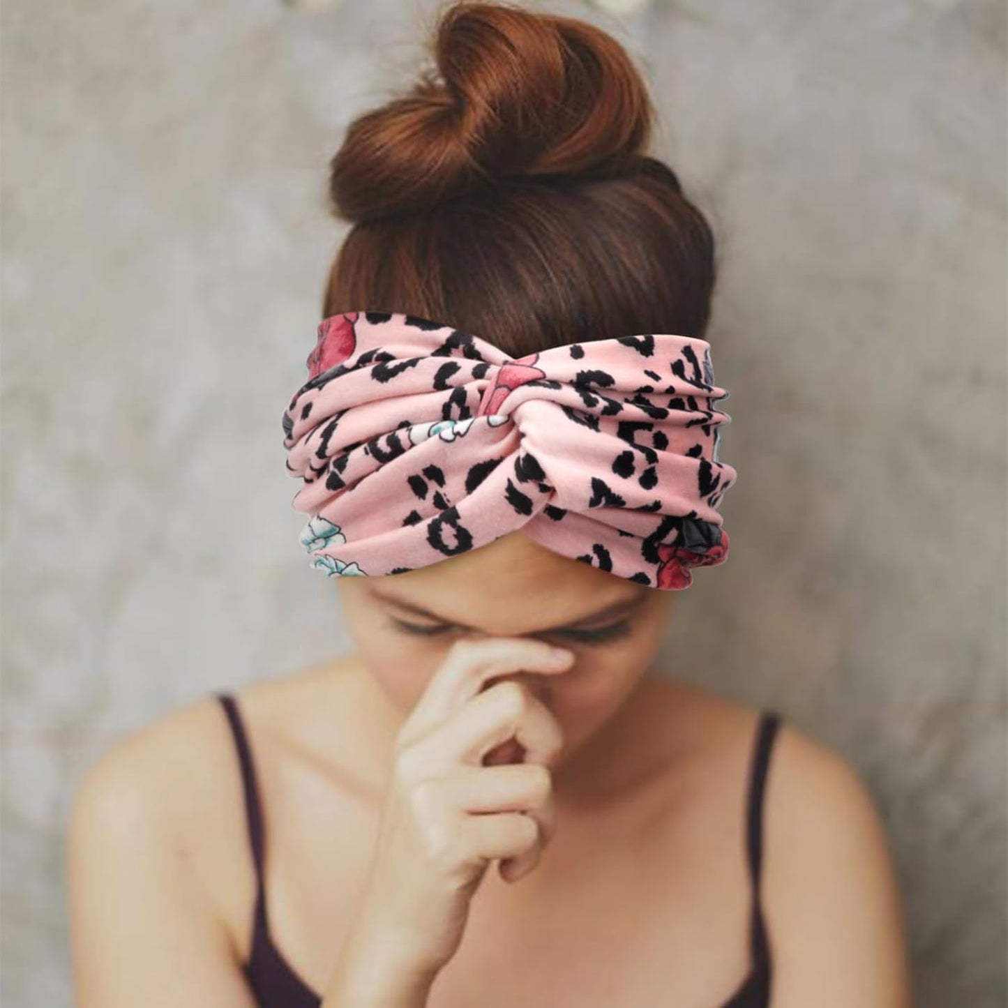 DRESHOW 4 Pack Turban Headbands for Women Wide Vintage Head Wraps Knotted Cute Hair Band Accessories