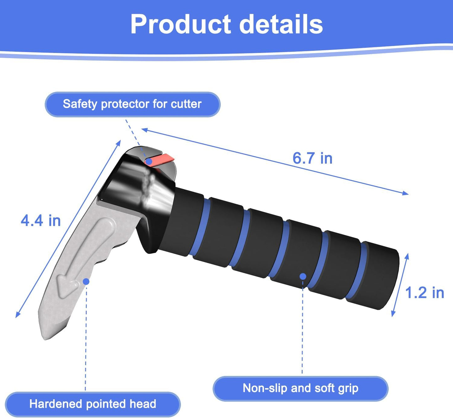 EVEME 2 Pack Car Door Handle for Elderly Car Handle Assist Support Multifunction Door Latch for Seniors and Handicapped