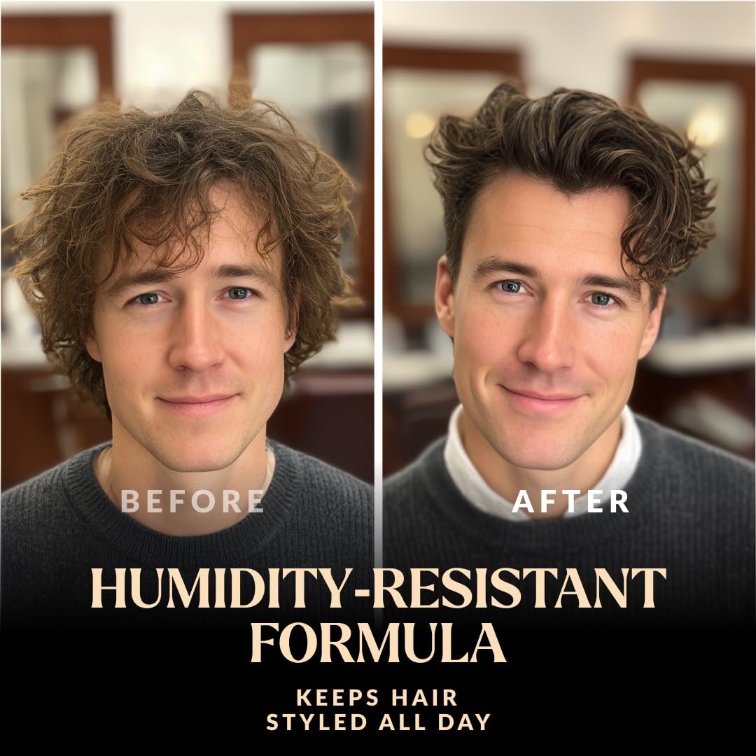 Charlemagne Sea Salt Hair Spray - 6.76 fl oz, Pack of 1, Mediterranean Breeze - Firm Hold & Volume Boost Sea Salt Spray for Men - Heat Protection - Matte Finish Tousled Beach Hair