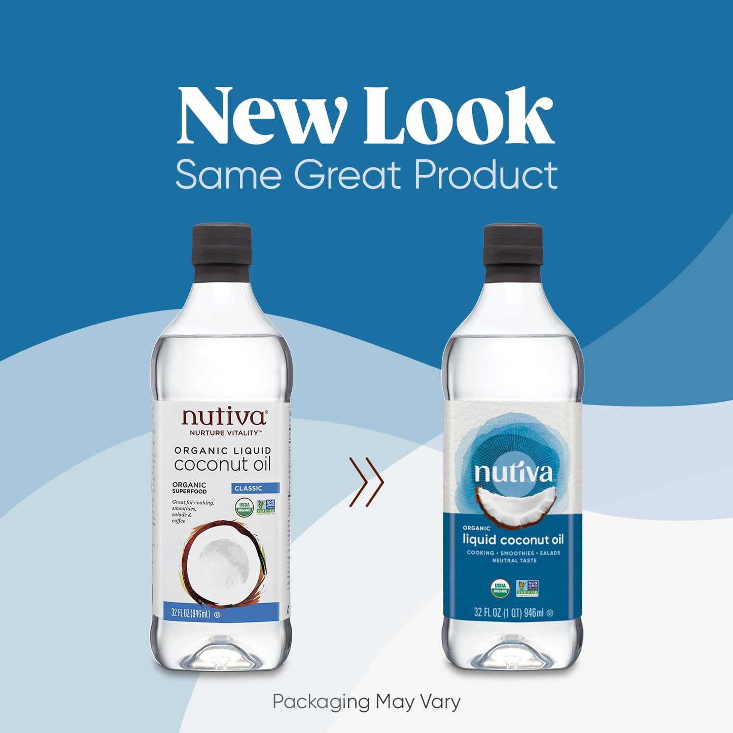 Nutiva Organic Liquid Fractionated Coconut Oil 32 Fl Oz - USDA Organic, Non-GMO. Edible, Pure Coconut Oil for Cooking, Moisturizer for Skin, Hair Treatment. Contains Natural MCTs.