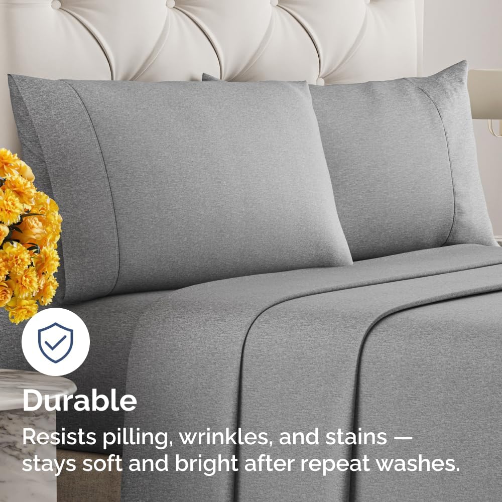 Standard Pillow Cases Set of 10 - Ultra Soft Hotel Quality Pillowcase Covers - Comfy & Wrinkle Free - Shrink, Stain & Fade Resistant - Machine Washable Pillow Protectors - 10 Pcs Set - Heathered Grey