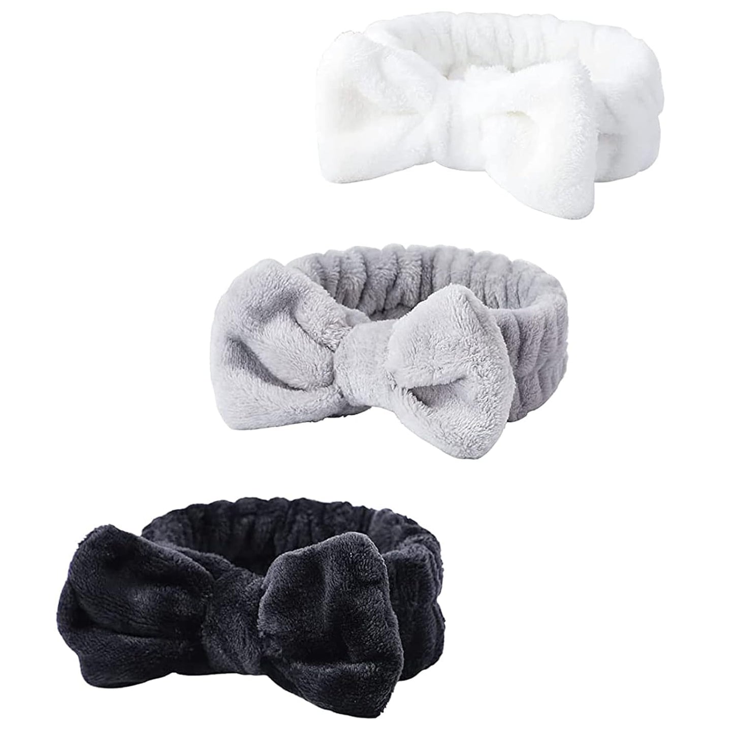 WSYUB Headband for Washing Face, Spa Bow Hair Band, Fluffy Makeup Headbands, Slumber Party Supplies, Facial Headbands