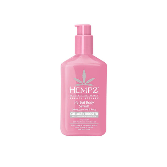 Hempz Sweet Jasmine & Rose Body Serum with Collagen Booster, Light weight, Fast Absorbing Cream Gel, 8.5 fl.oz.