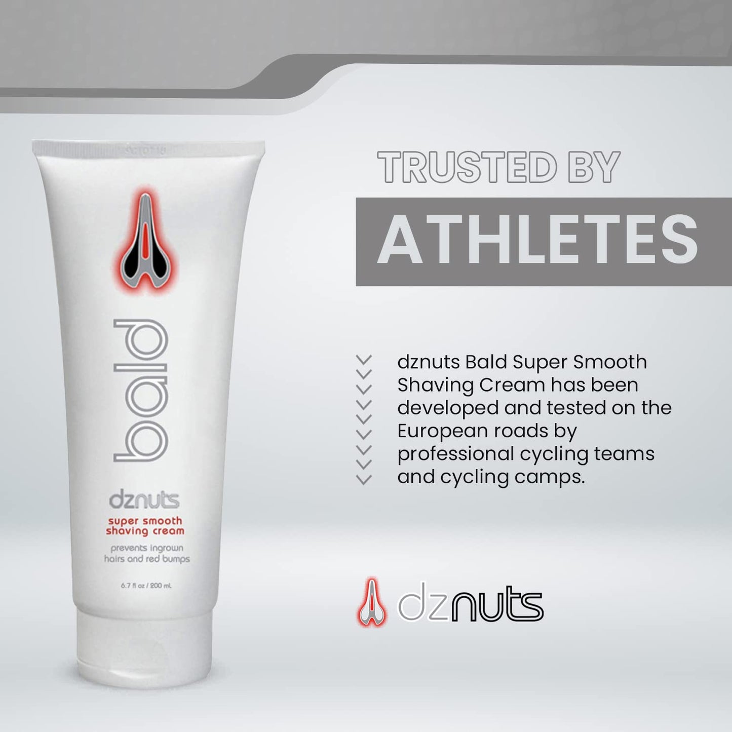 dznuts - Bald Super Smooth Shaving Cream - Prevents Razor Burns, Ingrown Hairs, Cooled and Moisturized Skin - 6.7 fl. oz, 3 Pack