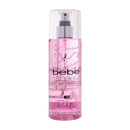 Bebe Sheer Body Mist - Body Spray for Women - Sensual and Flirtatious Womens Fragrance with Citrus Cocktail, Pink Peony and Sandalwood Notes - 8.4 oz