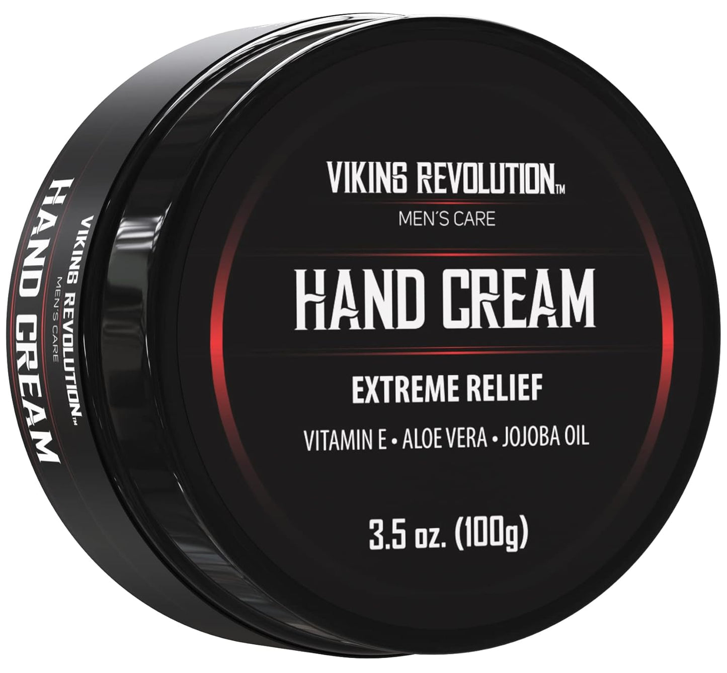 Viking Revolution Men's Hand Cream - Repair Cream for Dry, Cracked Hands - Aloe Vera Treatment with Vitamin E (3.5oz)