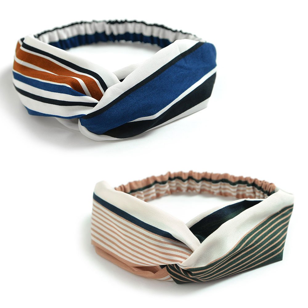 DRESHOW 10 Pack Boho Headbands for Women Girls Criss Cross Elastic Hair Bands Yoga Flower Headwraps Accessories